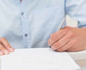 filling a paper
